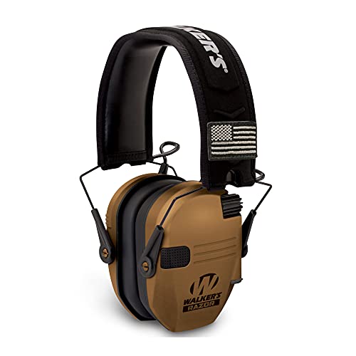 Walker's Razor Slim Electronic Muff - color: Battle Brown, size: One Size