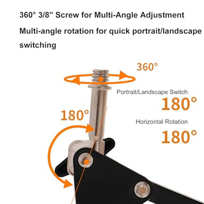 EBTOOLS Microphone Boom Arm, Adjustable Aluminum Alloy Desk Mount Mic Stand with 360 Ball Head and Cable Management, for Podcast Streaming Gaming Studio