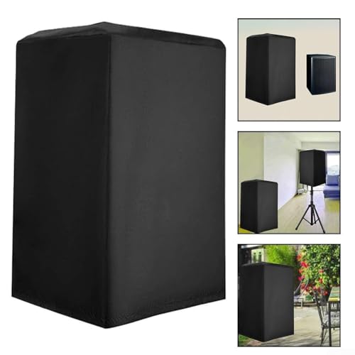 Outdoor Waterproof Speaker Cover Vertical Active Audio Equipment Dustproof Protective Bag Black 12-19 Inch(13 * 15 * 22inch) - size: 13*15*22inch