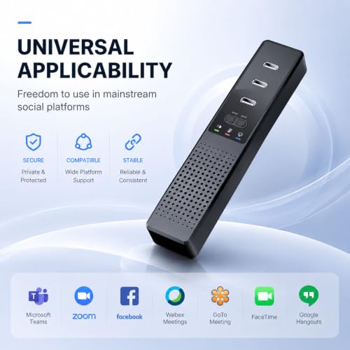 3 in 1 USB Computer Speaker with Microphone, PC Laptop Desktop Conference Speaker with Mic for Smart Home Office and Online Study，360 Degree Enhanced (8) - size: 8