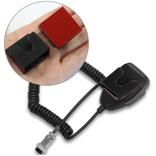 2PCS Black Radio Microphone Hanger, 30x30x16mm, Style 2 | Adhesive Back, CB Microphone Holder, Plastic Car Mic Hanger, For Cars Homes Offices - size: 30 x 30 x16 mm ,Style 2
