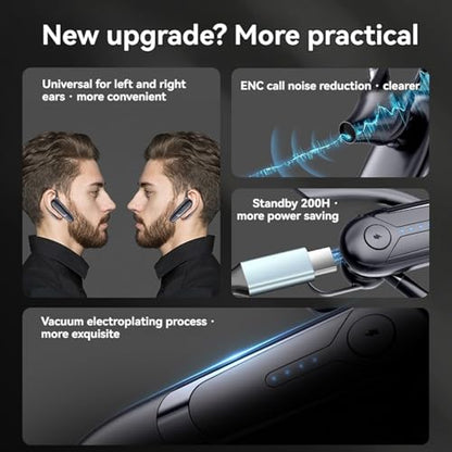 Bluetooth Headset, Single-Ear Wireless Earpiece