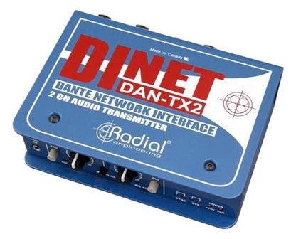 Radial DiNET DAN-TX2 2-Channel Dante Network Transmitter