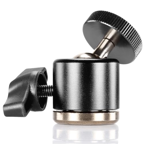 Neewer® Aluminum Alloy 360 Degree Rotating Swivel Mini Ball Head with 1/4" 3/8" Thread Base Mount for DSLR Camera Like Canon,Nikon,Sony/Camcorder/iPhone 6s/6/5S/5/4S/4,Gopro HD Hero 1/2/3/3+/4 - style: GM-MN