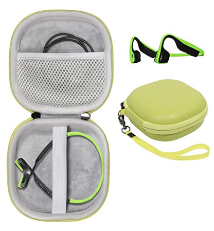 Bone Conduction Headphone Case for Aftershokz Aeropex, Trekz Air, Bluez 2, KSCAT, Sades, DIGICare, Shokz OpenRun Pro - color: Green