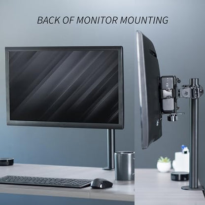 VIVO Adjustable Thin Client Mini PC Mount Bracket, CPU VESA Under Desk and Monitor Arm Computer Holder, Black, MOUNT-PC05C