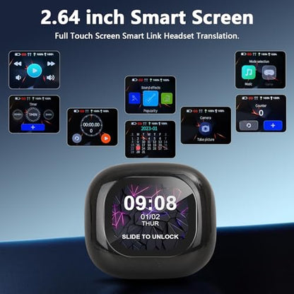 AI Translation Earbuds Real Time, 3-in-1 Translator Earbuds 164 Languages & Accents/7Translation Modes, Audifonos Traductores Inglés Español，Gift for Travel Business Language Learning fit iOS &Android