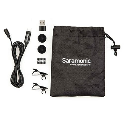Saramonic LavMicro-U USB C Lavalier Microphone for iPhone 15, iPad, Android, Omnidirectional Condenser Lapel Mic for Vlogging, Interviews, YouTube, TikTok