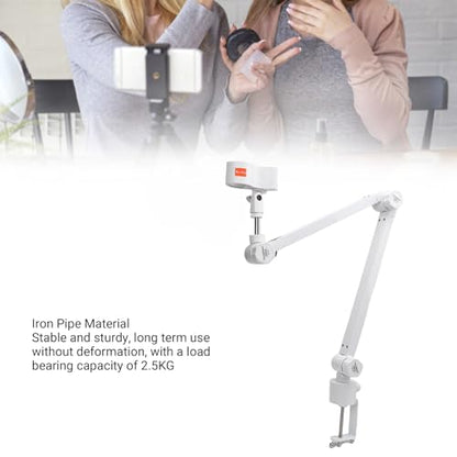 LICAEVEY Desk Mount Microphone Arm, Adjustable Boom Arm Stand with 360 Rotation & Cable Management, Spring Clamp for Podcast Streaming Gaming Studio Mics