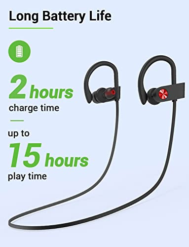 Bluetooth 5.3 Headphones, Wireless Sports In-Ear Earbuds IPX7 Waterproof