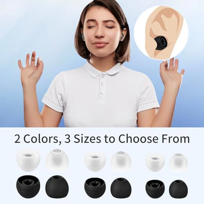 24 Pairs Silicone Ear Bud Replacement Tips,Earbud Tips Covers S/M/L Sizes | Universal Earbud Covers Compatible with Most in-Ear Headphones, Noise Isolation Ear Gels Cushion Replacement Kit