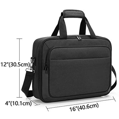 samdew Mobile Printer Storage Bag, with Laptop Layer up to 14", Bag Only | Compatible with HP Tango/Tango X, HP Officejet 250/200, with Pockets, Shoulder & Trolley Strap, for Work, Business or Travel - size: Single-layer Printer Bag