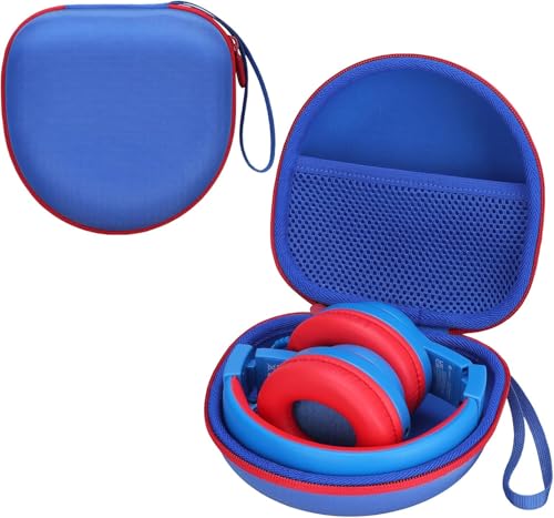 Kids Headphones Case for iClever/Acer Etc Kid Headphone,Blue+Red,Case Only | for iClever BTH12 HS19 BTH20 BTH22 BTH26/Candy Bila/Acer/JBL/MIDOLA/JoySpark/JLab/ADOOPE/Spiderman/EarFun/ Etc Kids Headphone - color: Blue+Red Edge