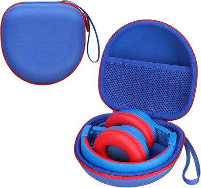 Kids Headphones Case for iClever/Acer Etc Kid Headphone,Blue+Red,Case Only | for iClever BTH12 HS19 BTH20 BTH22 BTH26/Candy Bila/Acer/JBL/MIDOLA/JoySpark/JLab/ADOOPE/Spiderman/EarFun/ Etc Kids Headphone - color: Blue+Red Edge