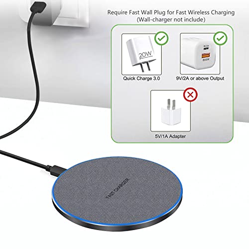 20W Fast Wireless Charger Pad,USB-C Wireless Phone Charging Station | Metal Frame Design,[20W SUPER Fast Charging] Wide Compatible with iPhone 17-11/Airpods,Samsung Galaxy/Buds,LG/Pixel -Gray - color: Gray
