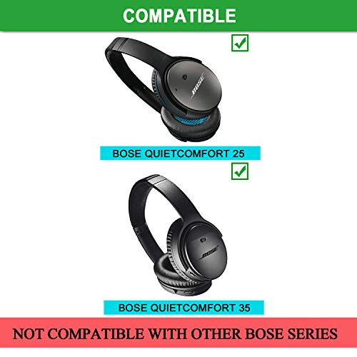 QC25 QC35 Headband Cover, JARMOR Replacement Head Band Protector with Zipper [ Easy Installation ] for Bose QuietComfort 25, QuietComfort 35 Headphones (Black)