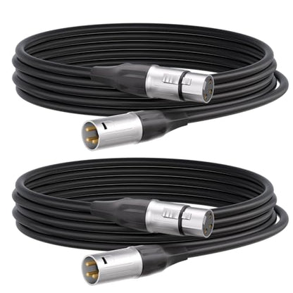 Tisino 33FT XLR Microphone Cable, XLR Male to Female Balanced Mic Cord, 2 Pack - size: 33FT, style: 2 Pack