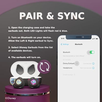 Disney Lilo and Stitch Bluetooth Earbuds w/Charging Case- Wireless Headphones w/Built-in Mic+ Up to 30 Hrs Playtime- Lilo and Stitch Gifts for Girls,Boys,Women,Men,All Fans of Lilo and Stitch Stuff - color: Stitch Galactic