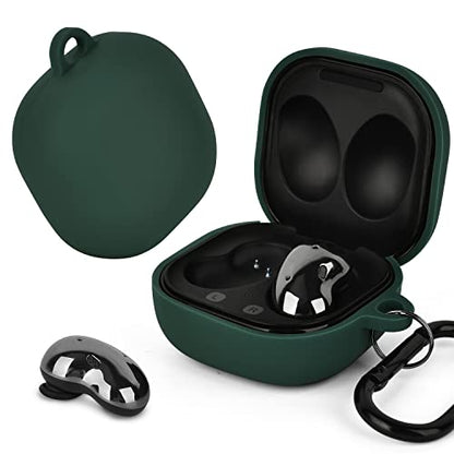 AIRSPO Silicone Case Compatible with Samsung Galaxy Buds 2 Pro/Galaxy Buds 2/ Galaxy Buds Pro/Galaxy Buds Live Case (Midnight Green) - color: Midnight Green