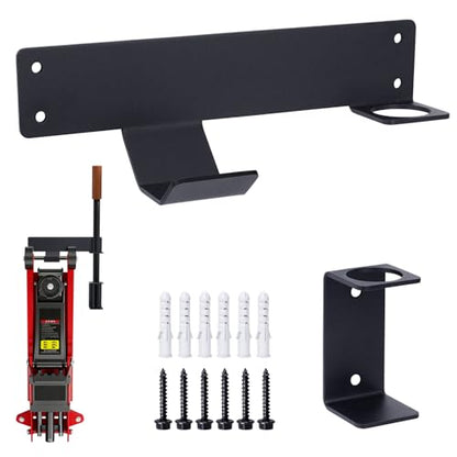 Jack Stand & Floor Jack Wall Mount Organizer Brackets | Hydraulic Trolley Jack Holder for Race Trailer Garage Storage