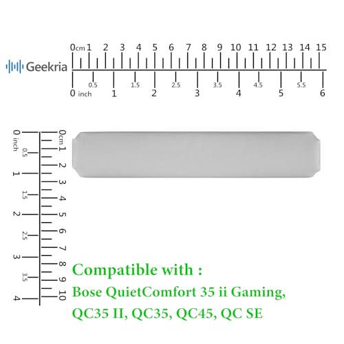 Geekria Headband Pad Compatible with Bose QuietComfort 35 ii Gaming, QC35 II/ QC35/ QC45/ QC SE Headphones Replacement Band Repair Part (Light Grey) - color: Light Grey