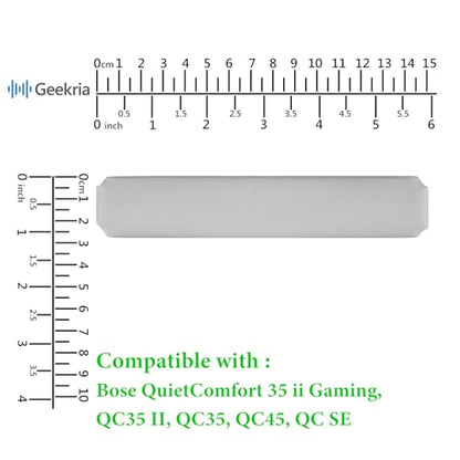 Geekria Headband Pad Compatible with Bose QuietComfort 35 ii Gaming, QC35 II/ QC35/ QC45/ QC SE Headphones Replacement Band Repair Part (Light Grey) - color: Light Grey