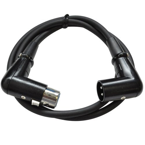 Seismic Audio - SARAX3-3' Right Angle XLR to XLR Patch Cable - size: 3 Feet - Single