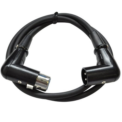 Seismic Audio - SARAX3-3' Right Angle XLR to XLR Patch Cable - size: 3 Feet - Single
