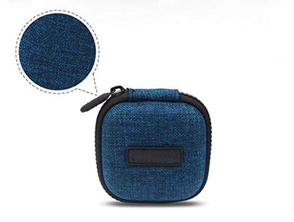 Mini Travel Carrying Cases Portable Protection Shockproof Case Hard Protective Case Impact Resistant USB Cable Organizer Sleeve Adapter Pocket Earphone Travel Wallet Pouch (Lighte Blue)