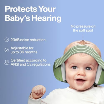 Alpine Muffy Baby Ear Muffs Noise Protection | Toddler Ear Protection | For babies up to 4 years | 24dB Sound Reduction | Baby Hearing Protection | Noise Reduction | Baby Essentials New Mom Gifts - color: Blue