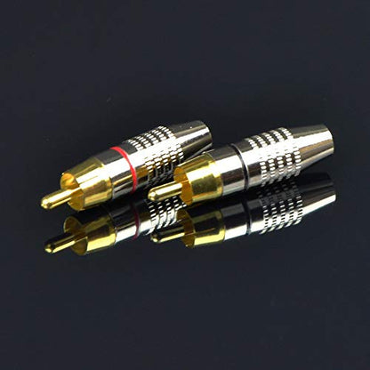 CNCESS Waterproof RCA Male to Male Cable, 2-Pack (6 Inches) - size: 6 IN