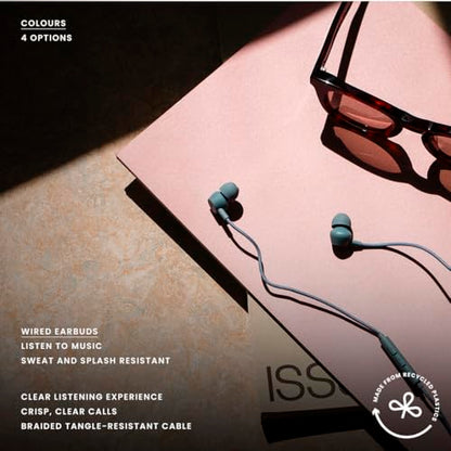 Sudio V3 Essential Wired Earbuds | in Ear Headphones with Cable and USB-C Connector | Tangle-Resistant Braided Cable | Built-in Microphone | IPX4 Water Resistant | No Charging Needed | (Black) - color: Black