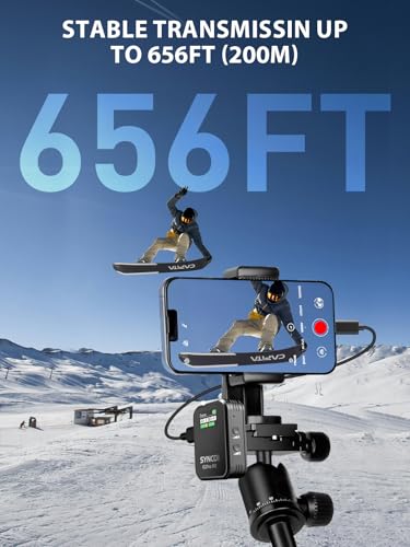 SYNCO G2(A2) Pro Dual Wireless Lavalier Mic with Charging Case 48KHz 24Bit for Vlogging Live Streaming Interviews Lapel Microphone 656FT for Camera Smartphone Tablet | 48kHz/24-bit audio, 656ft wireless range, noise reduction for cameras, phones and table
