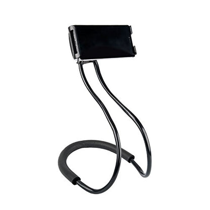 011 Neck Cell Desk Bed,Bike and Motorcycle Mount,Lazy Bracket Mobile Phone Stand Holder (Black) - color: Black