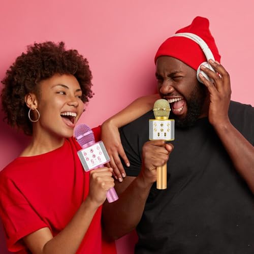 Niskite Kids Karaoke Microphone for Singing: Bluetooth Karaoke Microphone Wireless - Perfect Christmas Birthday Gifts for 2 3 4 5 6 7 8 Year Old Girls Toys