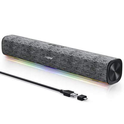 SOULION Computer Speakers for Desktop Monitor USB Plug & Play PC Soundbar