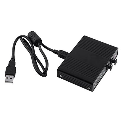 USB 2.0 External Sound Card 6 Channel 5.1 Surround Audio Adapter, with SPDIF Output, Mic Input, for PC