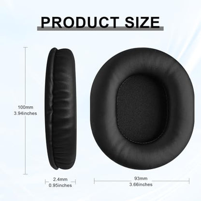 Replacement Ear Pads for Audio Technica ATH M50X M50XBT M50RD M40X M30X M20X MSR7 SX1 Monitor Headphones, Headset Ear Cushions, Headset Earpads, Ear Cups Cover (Black) - color: Black