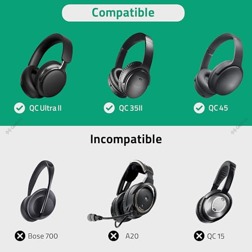 Geekria PRO Rugged Headphones Case Compatible with Bose QC Ultra II/SE/45/35 II Gaming Headset, Hard Shell, Durable, Multi-Layer Protection Travel Carrying Bag (Black)