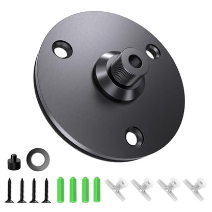 Podium Flange Mic Mount with Pad, 5/8 Thread, For Table/Wall, Sturdy Metal - size: 1 PC