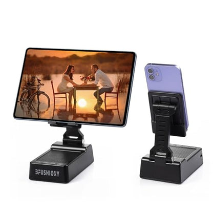 Birthday Gifts for Women Men, 4 in 1 Phone Stand with Dual Connect Bluetooth Speaker, Anti-Slip Desktop Holder, Stocking Stuffers White Elephant Gifts for Adults 2 Pack (Black) - size: L37-2