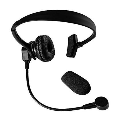 Arrowmax AHDH1000-M3 Over Head Headset Boom Mic Compatible with Rocky Talkie Expedition Radio Motorola M5 Plug GP328 Plus PRO5150 Elite