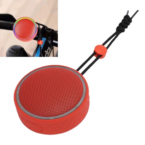 GOWENIC Bluetooth Shower Speaker, Bluetooth 5.3 Connection, IPX6 Water Proof, with Suction Cup and Hanging Rope, for Camping, Cycling or Poolside (Red) - color: Red