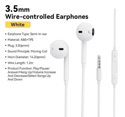 2 Pack Wired Earbuds with Microphone and Volume Control, 3.5mm in-Ear Headphones Compatible with Smartphones, Tablets, Laptops, MP3 Players and Devices with 3.5mm Audio Jack, Clear Sound Earphones