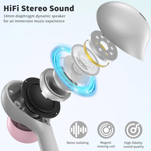 USB C Headphones Wired Earbuds for iPhone 18Pro Max 17 16 15,Grey