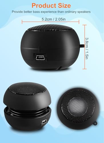 Portable Mini Speaker USB Wired Small Speakers with 3.5mm Aux Input Jack, Travel Speakers for Laptop Computer MP3 Player Speaker for Mobile Phone, MP3, PC | Travel External, For Laptop Computer MP3 Player, For Mobile Phone, PC Compatible