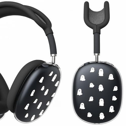 for AirPods Max Headphones Halloween Ear Covers for AirPods Max 2 | Cute Ghost Clear Ear Cups Cover | Black Silicone Ear Pad Case Headband Cover for Apple AirPods Max 2/1 (2026/2024/2020) - color: Ghost G/Black
