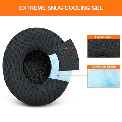GVOEARS Ear Pads Replacement for Beats Solo 2 Solo 3 - Cooling Gel Earpad | Cushions for Solo 2/3 Wired Wireless Headphones Covers with Noise Isolation Memory Foam (Black) - color: Black Cooling