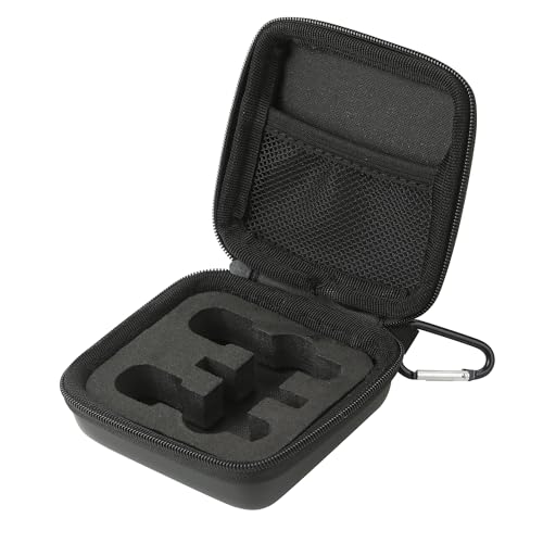 Hard Travel Carrying Mic Case Wireless Lavalier Microphone Case with 3 Slots for Wireless Lavalier Microphone Lapel Clip-on Mic - color: Black