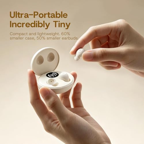 Xmenha Small Mini Invisible Earbuds Wireless Bluetooth for Small Ears Low Profile Tiny Discreet Hidden Sleeping Earbuds for Work Sleep Ear Buds Invisible Headphones Buds Purple - color: Purple